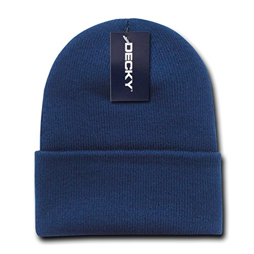 DECKY613-NVY Acrylic Knit Caps, Navy
