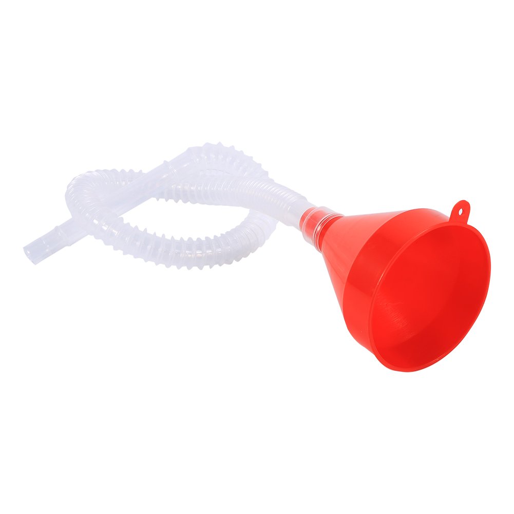 Wide Mouth Fuel Funnel Automotive Vehicle Plastic Filling Funnel Long Flexible Spout Extension Car Funnel for Water Gasoline Coolant Transmission Engine Motorbike Accessories