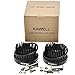 KAWELL 2 Pack 42W 60 Degree Round LED Flood Light Off Road Lighting 12V 24V Offroad 4x4 Quad ATV Lighting