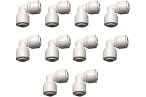 YZMSZ Food-Grade Quick Connector Push-In Tube Fitting,5/16" O.D. Equal Elbow Push to Connect part for Reverse Osmosis Water Filter Purifier (Pack of 10)