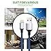 KerrKim iPhone Charger 2 Pack 6 Feet Extra Long Nylon Braided Lightning Cable High Speed Connector Data Sync Transfer iPhone Cable Cord Compatible with iPhone Xs Max/X/8/7/Plus/6S/6/SE/5S