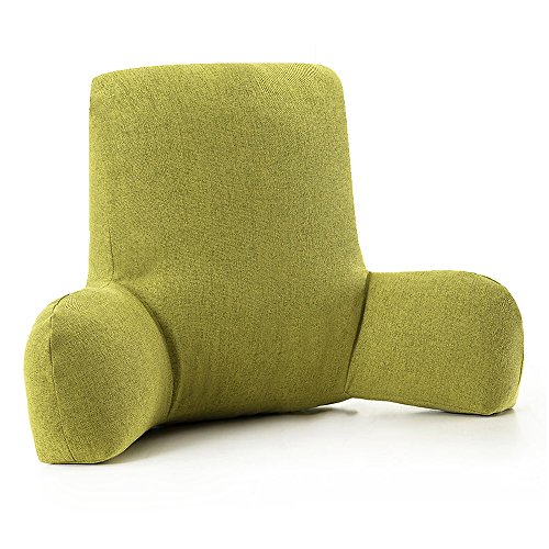 ZOEMO Bed Reading Pillow, Yellow Bed Rest Pillows with Arm Rests for