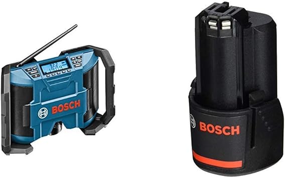 Bosch Professional Akku Baustellenradio Gpb 12v 10 Ohne Akku 10 8 V 12 V Akkubetrieb Im Karton Schwarz Blau Bosch Professional 12 V Akku Gba 2 0 Ah 175 G Gewicht Kompatibel Mit 12v 1600z0002x Amazon De Baumarkt