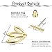 Finrezio 4 Pairs Lotus Flower Bar Stud Earrings for Women Girls Cuff Earrings Ear Jackets Stud Earrings (A:Silver and Gold)