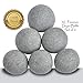Organic Wool Dryer Balls - 100% Pure New Zealand Wool - Handmade Felted - Natural Fabric Softener - Best Eco-friendly Reusable Alternative To Dryer Sheets - Great For Cloth Diapers - 6 Pack XL (Grey)