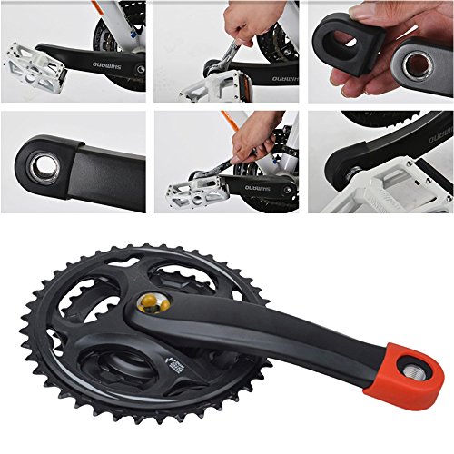 NICEDACK Bicycle Crankset Protective Cover, 2 PCS Sleeve Protector Mountain Road Bike Arm Boots Fixed Gear Bicycle Crank Protective Cover (red)