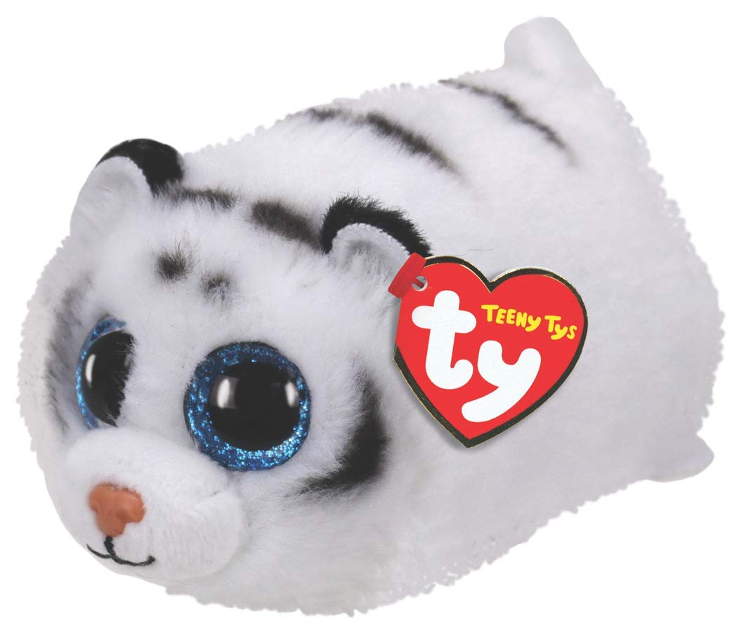 Ty Toys 2005105 Tundra Tiger Plush Animal, White, 10 cm