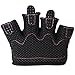 Contraband Pink Label 5537 Womens Micro Weight Lifting Gloves w/Grip-Lock Silicone Padding (Pair) - Minimalist Half Gloves - Apple Watch Friendly (Black, X-Small)
