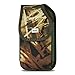 Reiko Wireless Vertical Heavy Duty Rugged Phone Pouch with Metal Logo and Velcro & Leaves Pattern Inner Size: 6.44X3.49X0.73 (Fits Phone with Case) - Camouflage