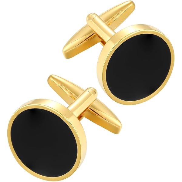 Ofeiyaa Lot De 10 Boutons De Manchette Et Chemise - Noirs Classiques Pour Hommes Élégants