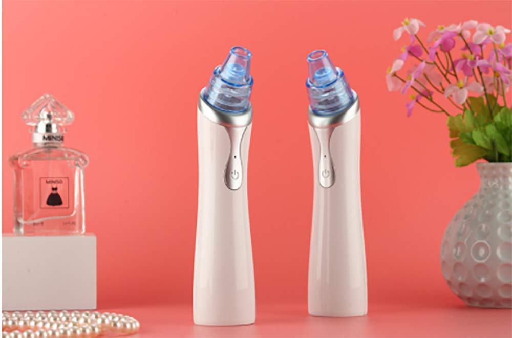 Blackhead Remover Vacuum Pore Cleaner, Wisfun Facial Pore Blackhead Extractor Tool Acne Comedo Removal Suction Beauty Device with 3 Adjustable Suction and 4 Replacement Probes