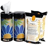 2 Kiss-u Wet Wipe Tube with 2 Refill Packets, (Pack of 4)
