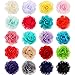 Leinuosen 14 Pcs Flower for Dog Collar Pet Collar Flowers Charms Multi Color Bow Tie for Cat Puppy Dog Grooming Accessories