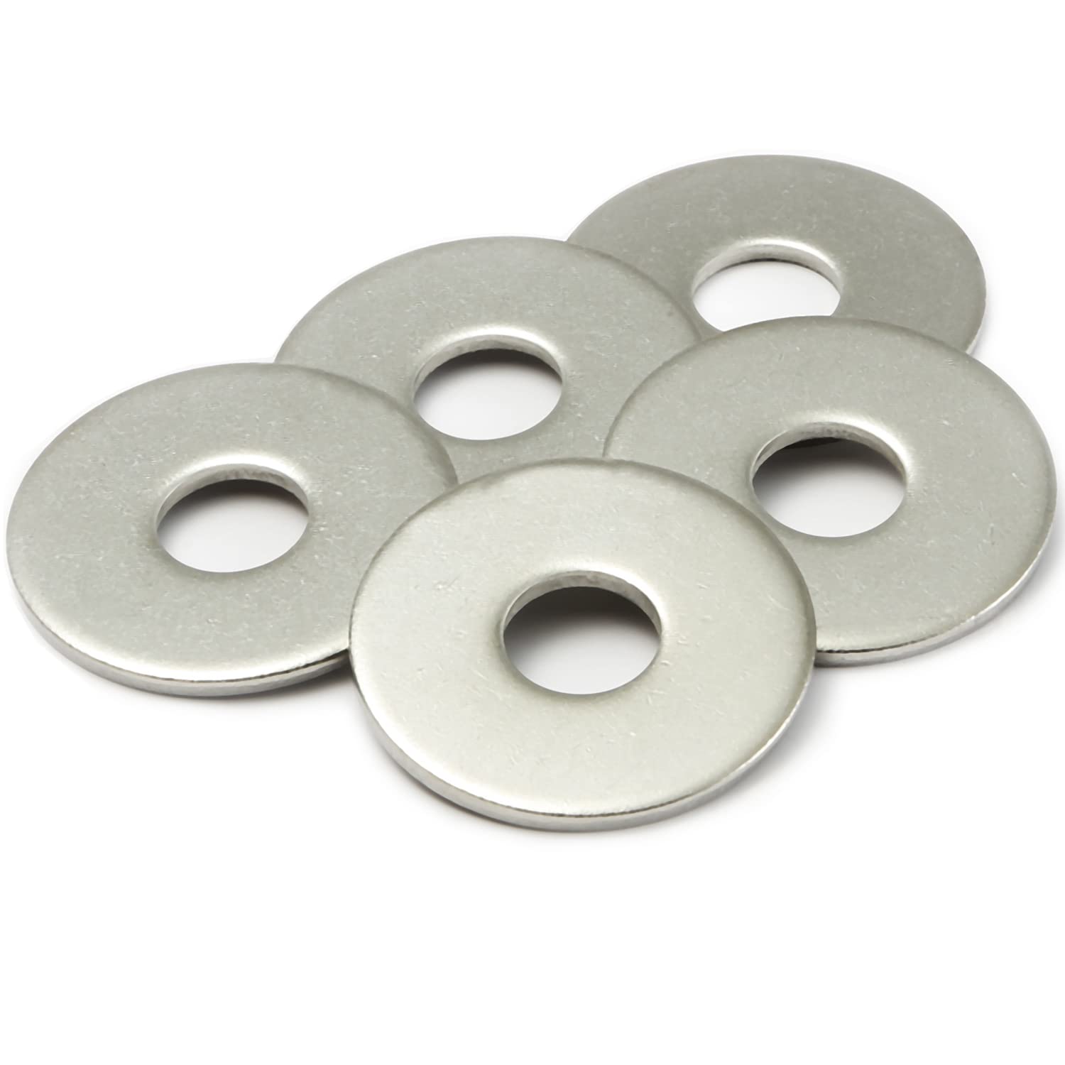M22 Washers, M22x39mm Metal Flat Washer Thickness 3mm- A2 304 Stainless Steel Washers (10 Pack), AMLOOPH Large OD Plain Wide Metal Round Flat Spacer Repair Washer For Bolts Screws