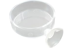 Kemcatui Aquarium Shrimp Feeding Dish with Suction Cup， Clear Fish Food Bowl Tray Aquarium Tank Accessories