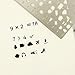 Metal Templates Ruler, JoyTong Bullet Journal Planner Stencil for Journaling Scrapbooking Card and Art Projects