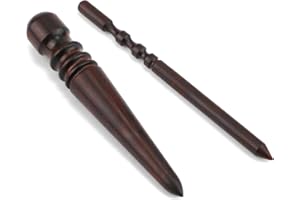 2pcs Leather Edge Burnishing Working Tool, 2 Styles Leather Edge Slicker Round-Head Leather Burnisher Bits Edge Polisher Tool