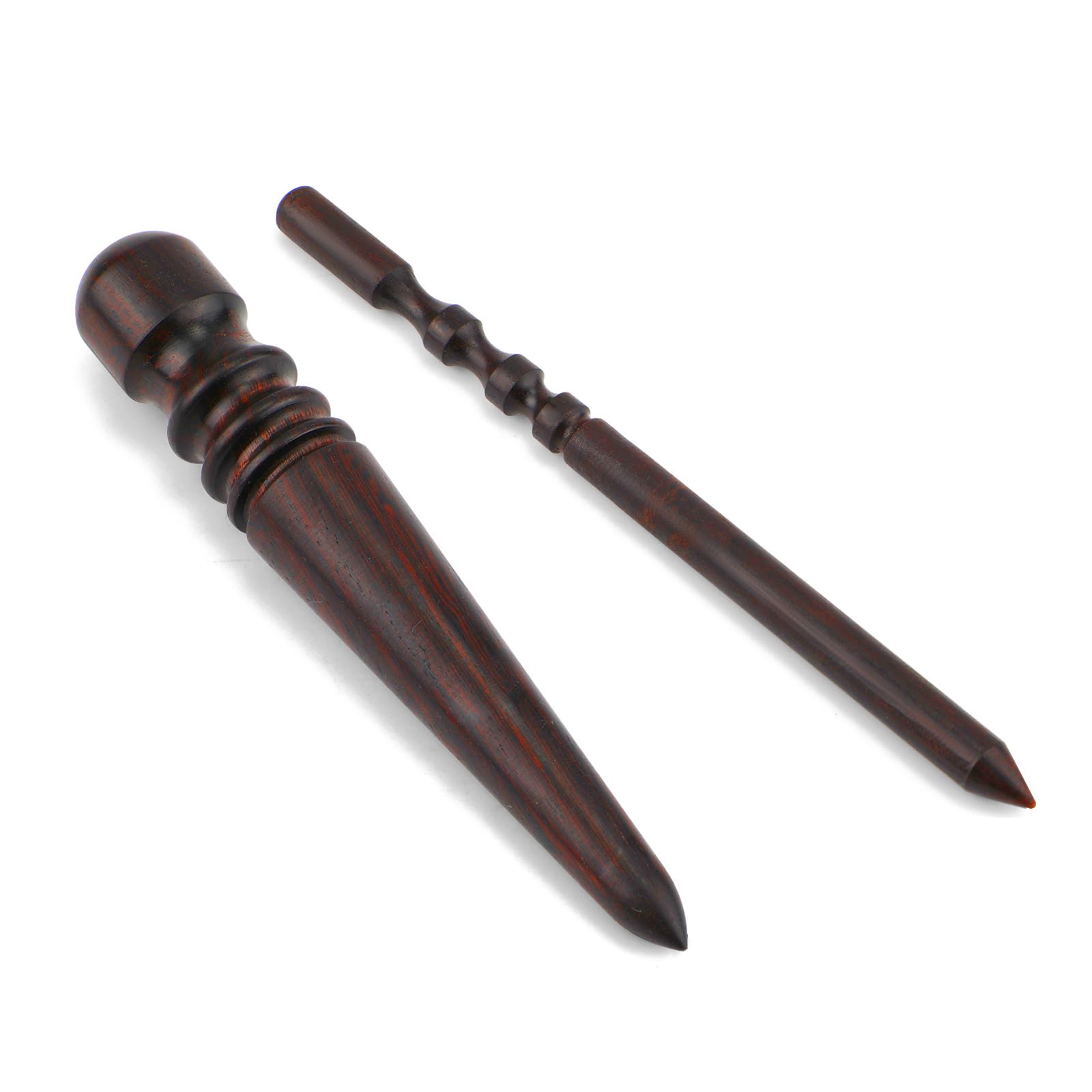 2pcs Leather Edge Burnishing Working Tool, 2 Styles Leather Edge Burnisher Round-Head Leather Burnisher Bits Edge Burnishing Tool for Leather Craft Hand Making