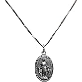 I G J THE MIRACULOUS MEDAL WITH CHAIN - THE ORIGINAL ONE - 100% MADE IN ITALY - THE MEDALS OF THE PATRON SAINTS