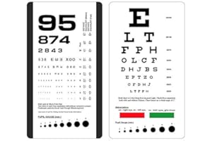 KASHSURG Rosenbaum/Snellen Pocket Eye Chart,Set of Two Charts in a Pouch