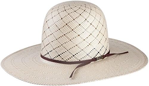 open crown straw cowboy hat