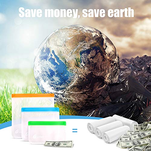 6 Reusable+Storage+Sandwich+Leakproof+Food+Storage+Bags