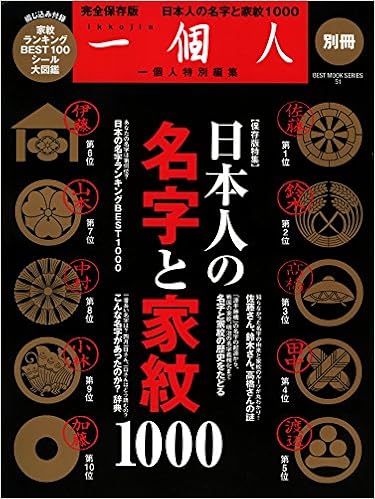 一個人別冊 日本人の名字と家紋1000 ベストムックシリーズ 51 本 通販 Amazon