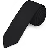 Jacob Alexander Men's Skinny Width 2" Solid Color Tie