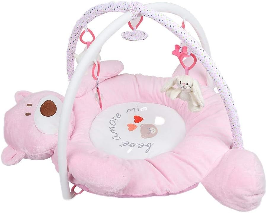 QYLT Baby Soft Play mat, Play Gym, Activity Gym for New Born Babies And Toddlers, Soft Toys, Mirror, Vocal toy, Various use ways, Can be Used as The Bed, Comfortable and Durable