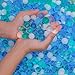 FansArriche Ocean Water Beads for Kids Tactile Sensory Experience, 12 Oz Blue Growing Beads with Counting Spoon