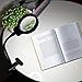 Aoneng LED 3X Magnifying Lamp with Metal Clamp,5W, Two Lighting Intensity,Adjustable Gooseneck