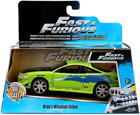 Jada 1:32 2 Fast & Furious Brian's Mitsubishi Eclipse - JA97609, Green, Approximately 22 cm in length - Image 3