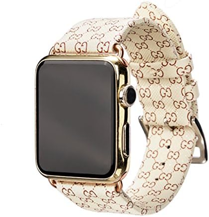 for Apple iWatch Leather Series 3 2 1 Wrist Band with Rosegold Metal Adapter Womens Men
