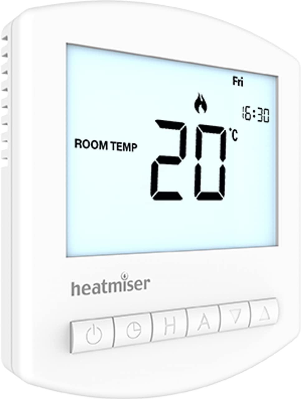 Heatmiser Slimline RF V3 Wireless Programmable Thermostat For Use With Heatmiser RF Switch Receiver or UH8-RF Wiring Centre (Not Included)