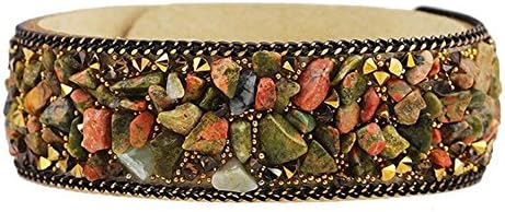 Melodyep 2016 Korea Velvet Microfiber Gifts Bracelet Natural Crystal Bracelet Gravel(C3)