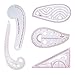 DIY Sewing Ruler Tailor Set French Curve Accessories, 5pcs Stlye Plastic Curve Stick Pattern Design
