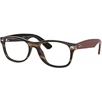 Amazon.com: Ray-Ban RX5184F New Wayfarer Low Bridge Fit Square