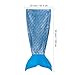 LANGRIA Mermaid Tail Blanket for Adults and Children Soft Warm All Season Snuggle Sleeping Life-Like Little Mermaid Glittering Flannel Throw Blanket for Bed Sofa Couch (60 x 25 inches, Blue)