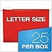 Pendaflex Reinforced Hanging File Folders, Letter Size, Red, 1/5 Cut, 25/BX (4152 1/5 RED)