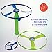 Kicko Flying Saucer Toy Set - Pack of 2-4 Piece Set, 6.5 Inch Launcher, 3 Inch Disc and 2 7.25 Inch Discs - Colors Green and Blue - for Kids Party Favors, Bag Stuffers, Fun, Toy, Prize