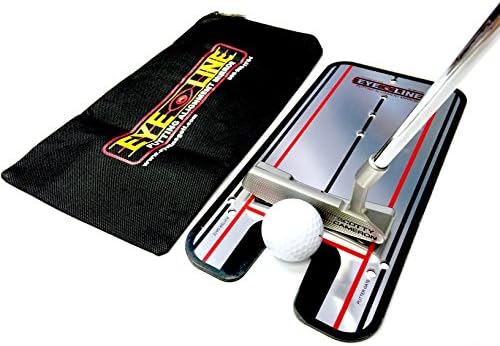 EyeLine Golf Putting Alignment Mirror, Portable Swing Training Aids, Practice Putting Trainer with Hole Cup Set, Mirror Size 12 x 6 Inches EyeLine Golf Putting Alignment Mirror, Portable Swing Training Aids, Practice Putting Trainer with Hole Cup Set, Mirror Size 12 x 6 Inches