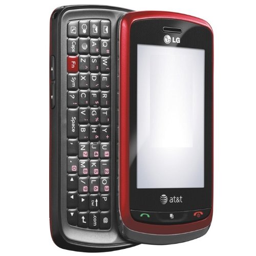LG Xenon GR500 RED Unlocked Phone with QWERTY Keyboard, 2MP Camera, GPS and Touch Screen