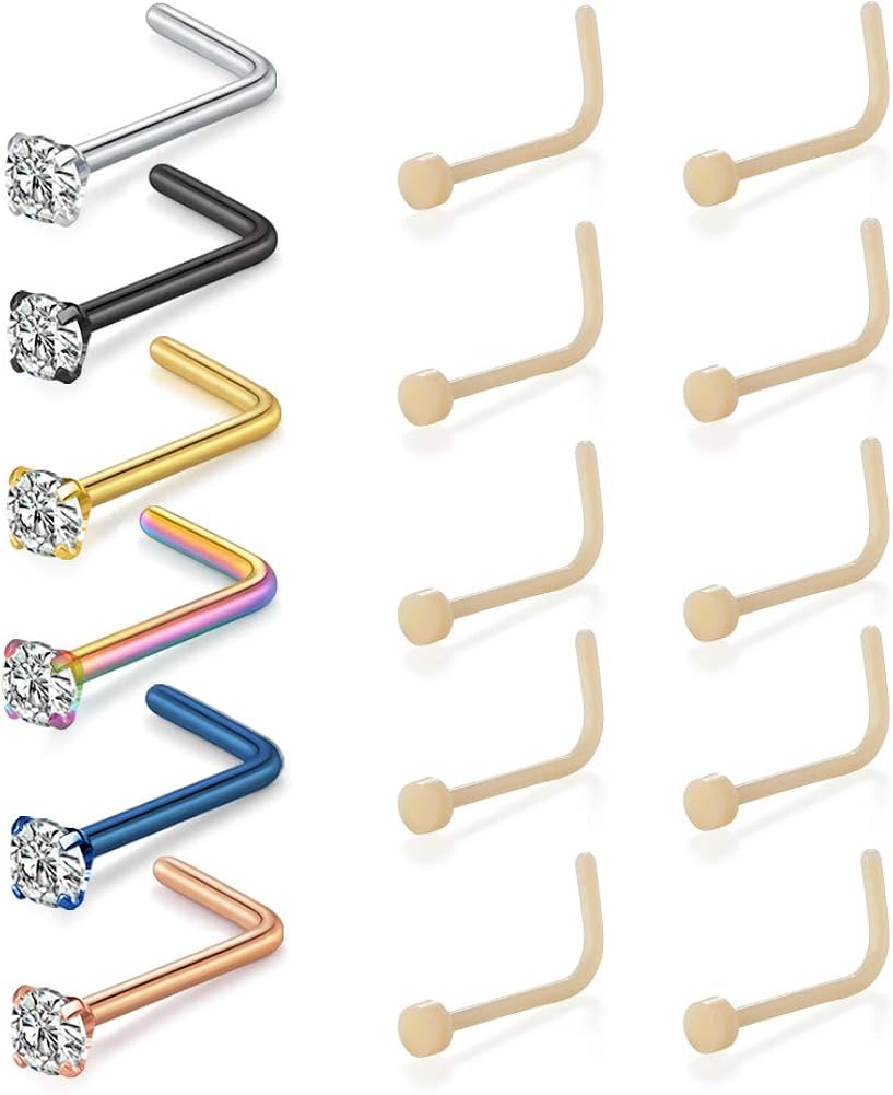 AVYRING Nose Rings Stainless Steel Nose Bioflex Retainer Piercing Nose