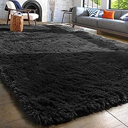 PAGISOFE Fluffy Shaggy Area Rug, 5x8 Feet, Soft