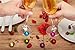 Zolee Wine Glass Charms, 6 Colors Mini Plastic Christmas Balls Design with Simple Buckle, Xmas Theme Glasses Markers Package in a Exquesite Gift Box for Parties Decoration