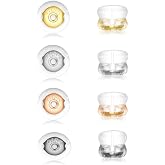 Silicon Earring Back for Heavy Earrings,Silicone Coated Earring Backs,Soft | Nickel Free Silicone Earring Back,Amazon Earring Backs,18k Yellow Earring Silicone Screwbacks Hypoallergenice Soft Clear
