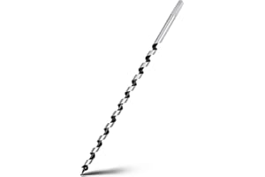 GRIXLEN 3/8 x 18 inch Auger Drill Bit for Wood,10mm x 460mm Hex Shank Ship Auger Bit for Soft Wood, Hard Wood, Plastic, Composite Materials and DIY Projects 3/8" (10mm)