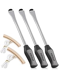 Neiko 20600A Motorcycle Bike Tire Spoon Repair Tool Set, 5 Piece | 11-1/2" Hardened Steel Lever Spoons | 2 Rim Protector Sheaths