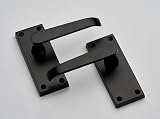 Designer Levers Victorian Straight Lever Door Handles Matt Black Pair view 4