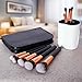 Makeup Brushes, VANDER LIFE Professional Travel Rose Gold Makeup Brush Set 11Pcs with Case Organizer Crocodile Skin